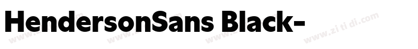 HendersonSans Black字体转换